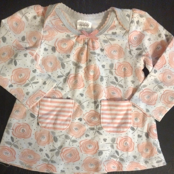 Floral Pink and White Kids Casual Dress​​ - Picture 1 of 6